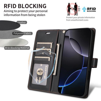 Six Card Slots Buckle Leather Phone Case with Lanyard, For iPhone 18 Pro / 17 Pro, For iPhone 18 Pro Max / 17 Pro Max, For iPhone 17, For iPhone 17 Air