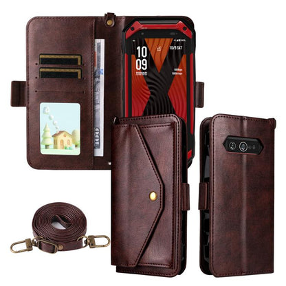 Multi-card Slots Crossbody Cowhide Leather Phone Case