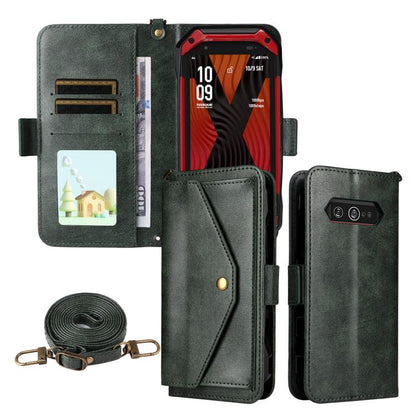 Multi-card Slots Crossbody Cowhide Leather Phone Case