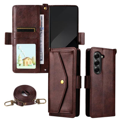 Multi-card Slots Crossbody Cowhide Leather Phone Case, For Galaxy Z Fold8 Ultra 5G, For Samsung Galaxy Z Fold7 5G, For Samsung Galaxy Z Fold6 5G, For Samsung Galaxy Z Fold5 5G, For Samsung Galaxy Z Fold4 5G, For Samsung Galaxy Z Fold3 5G               ...