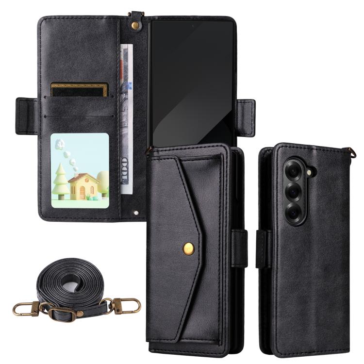 Multi-card Slots Crossbody Cowhide Leather Phone Case, For Galaxy Z Fold8 Ultra 5G, For Samsung Galaxy Z Fold7 5G, For Samsung Galaxy Z Fold6 5G, For Samsung Galaxy Z Fold5 5G, For Samsung Galaxy Z Fold4 5G, For Samsung Galaxy Z Fold3 5G               ...