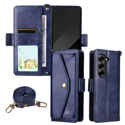 Multi-card Slots Crossbody Cowhide Leather Phone Case, For Galaxy Z Fold8 Ultra 5G, For Samsung Galaxy Z Fold7 5G, For Samsung Galaxy Z Fold6 5G, For Samsung Galaxy Z Fold5 5G, For Samsung Galaxy Z Fold4 5G, For Samsung Galaxy Z Fold3 5G               ...