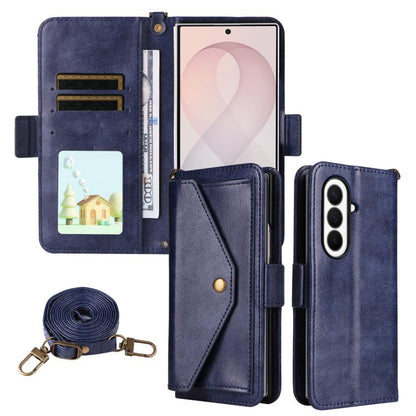 Multi-card Slots Crossbody Cowhide Leather Phone Case, For Galaxy Z Fold8 Ultra 5G, For Samsung Galaxy Z Fold7 5G, For Samsung Galaxy Z Fold6 5G, For Samsung Galaxy Z Fold5 5G, For Samsung Galaxy Z Fold4 5G, For Samsung Galaxy Z Fold3 5G               ...