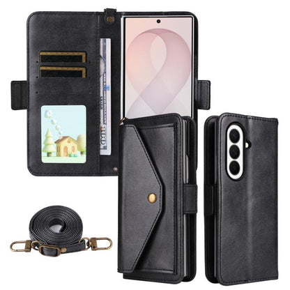 Multi-card Slots Crossbody Cowhide Leather Phone Case, For Galaxy Z Fold8 Ultra 5G, For Samsung Galaxy Z Fold7 5G, For Samsung Galaxy Z Fold6 5G, For Samsung Galaxy Z Fold5 5G, For Samsung Galaxy Z Fold4 5G, For Samsung Galaxy Z Fold3 5G               ...