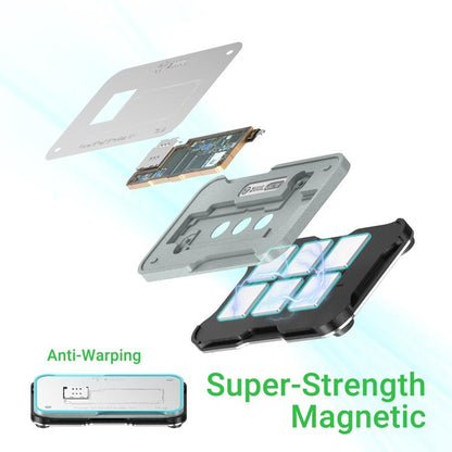 2UUL BH13 Midreball Base Logic Board BGA Reballing Platform Set for iPhone 12-16 Pro Max, 2UUL BH13