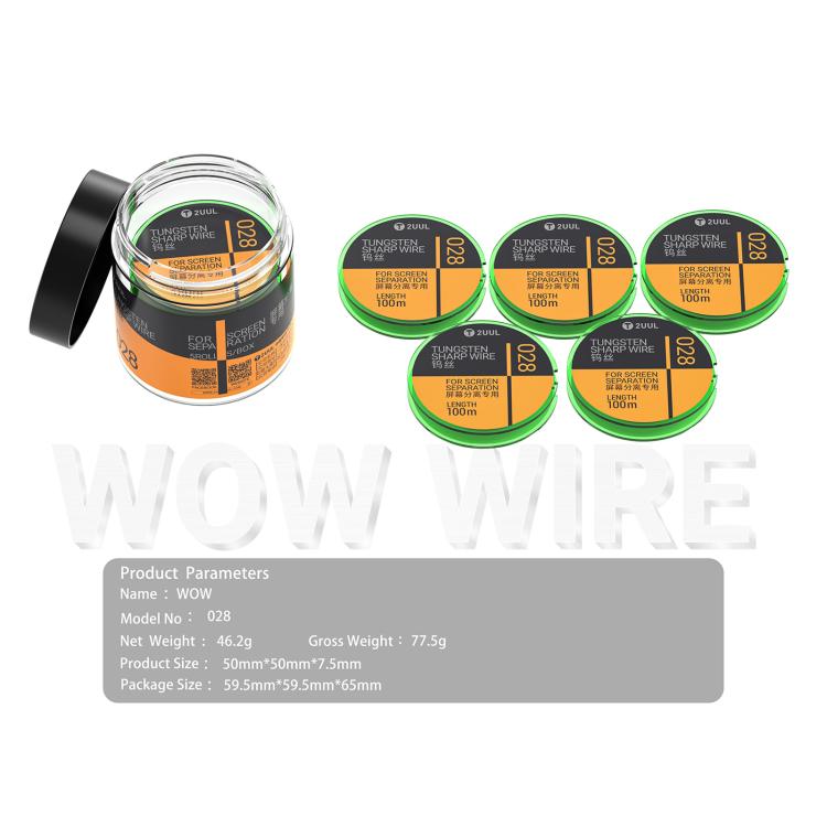 2UUL WS-028 0.028mm 100m Tungsten Sharp Diamond Wire, 2UUL WS-028