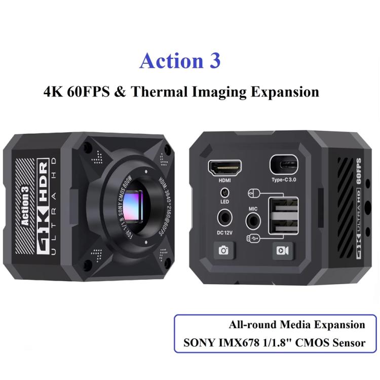 Mechanic Action3 HDMI / USB Thermal Imaging 4K HD Microscope Camera, Mechanic Action3 EU Plug, Mechanic Action3 US Plug