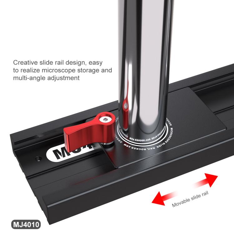 Mijing MJ4010 32mm 360 Universal Metal Swing Arm Liftable Fixed Stand with Slide Rails, Mijing MJ4010