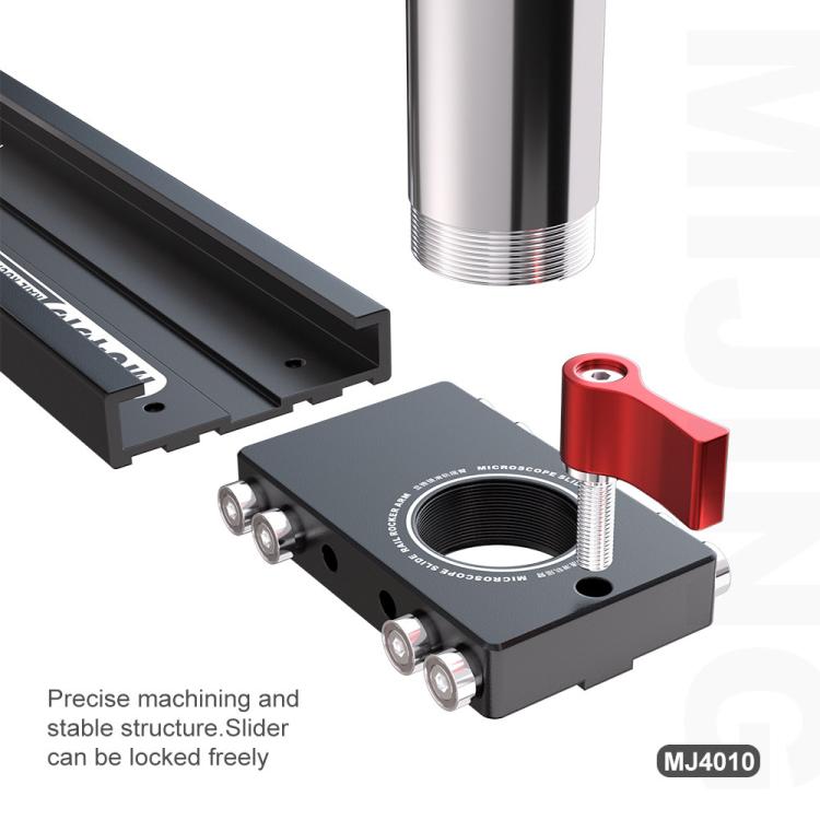 Mijing MJ4010 32mm 360 Universal Metal Swing Arm Liftable Fixed Stand with Slide Rails, Mijing MJ4010