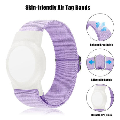 xDfind Adjustable Elastic Nylon Watch Band Style Anti-lost Tracker Protective Cover, For AirTag 2nd Gen / AirTag 1st Gen