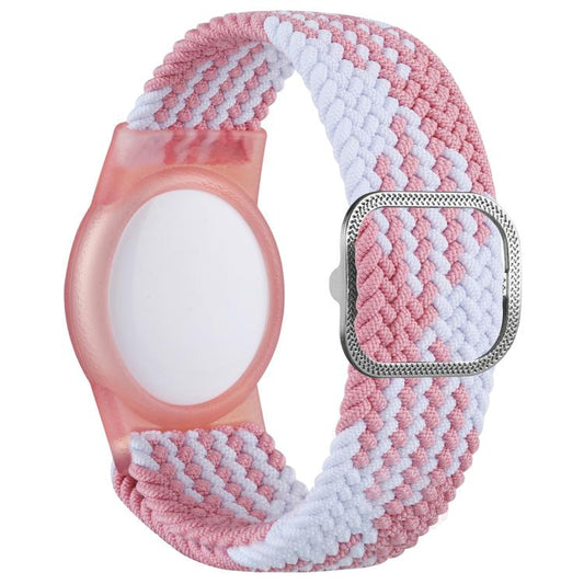 xDfind - Correa de reloj trenzada de nailon ajustable, funda protectora antipérdida para AirTag de 2.ª y 1.ª generación
