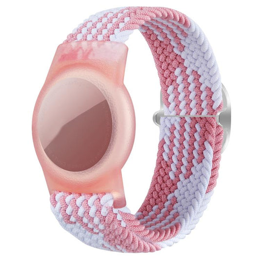 xDfind - Correa de reloj trenzada de nailon ajustable, funda protectora antipérdida para AirTag de 2.ª y 1.ª generación