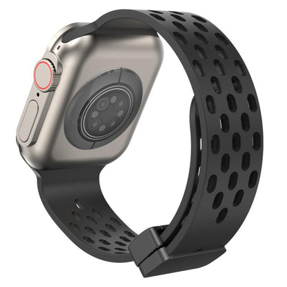 xDfind Magnetic Clasp Silicone Watch Band, For Apple Watch 42 / 44 / 45 / 46 / 49mm, For Apple Watch 38 / 40 / 41 / S10 42mm