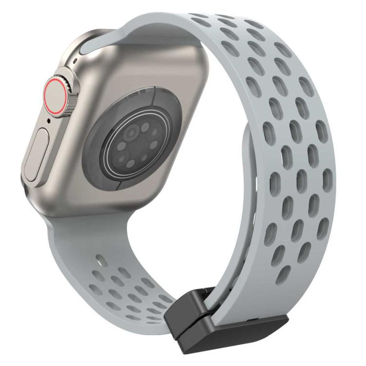 xDfind Magnetic Clasp Silicone Watch Band, For Apple Watch 42 / 44 / 45 / 46 / 49mm, For Apple Watch 38 / 40 / 41 / S10 42mm