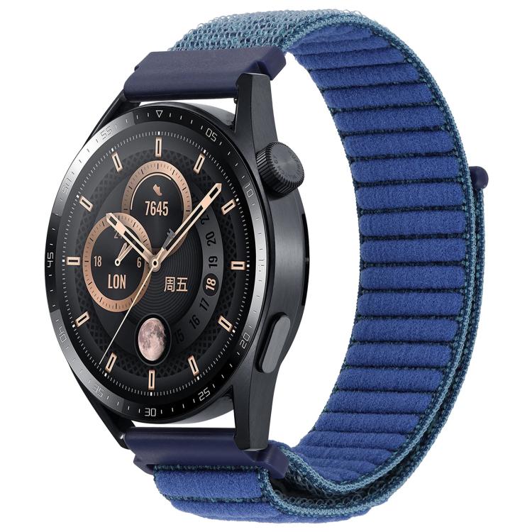 xDfind Wave Texture Nylon Hook and Loop Fastener Watch Band, 20mm, 22mm