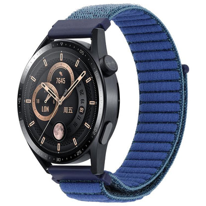 xDfind Wave Texture Nylon Hook and Loop Fastener Watch Band, 20mm, 22mm