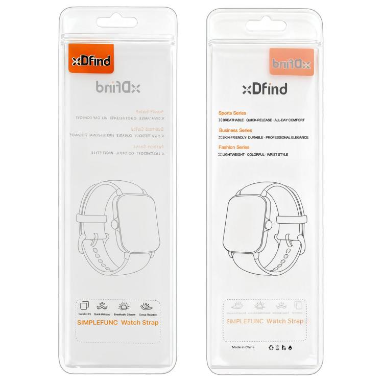 xDfind Wave Texture Nylon Hook and Loop Fastener Watch Band, 20mm, 22mm