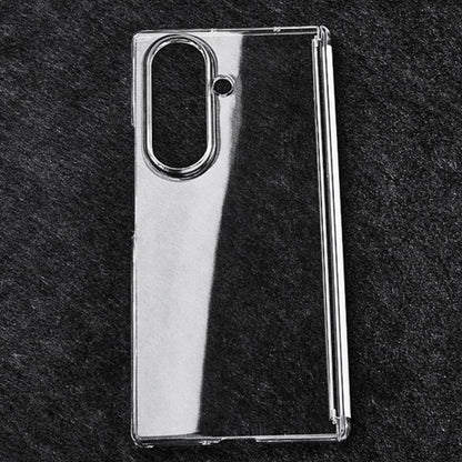Transparent PC Dual Axis Shockproof Phone Case, For Galaxy Z Fold8 Ultra 5G, For Samsung Galaxy Z Fold7 5G, For Samsung Galaxy Z Fold6