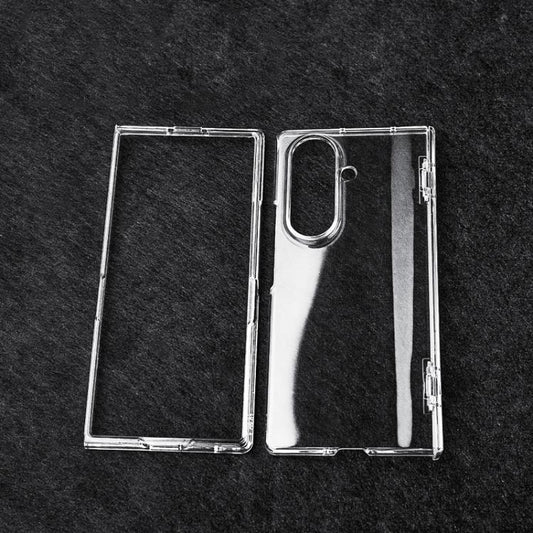 Transparent PC Dual Axis Shockproof Phone Case, For Galaxy Z Fold8 Ultra 5G, For Samsung Galaxy Z Fold7 5G, For Samsung Galaxy Z Fold6