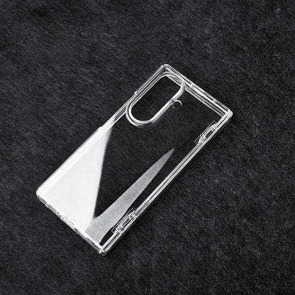 Transparent PC Dual Axis Shockproof Phone Case, For Galaxy Z Fold8 Ultra 5G, For Samsung Galaxy Z Fold7 5G, For Samsung Galaxy Z Fold6