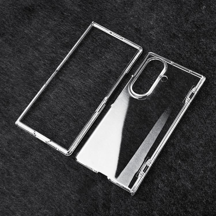 Transparent PC Dual Axis Shockproof Phone Case, For Galaxy Z Fold8 Ultra 5G, For Samsung Galaxy Z Fold7 5G, For Samsung Galaxy Z Fold6