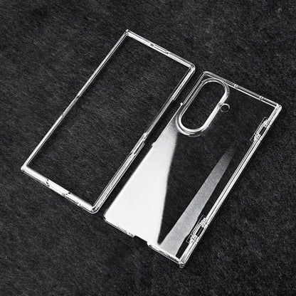 Transparent PC Dual Axis Shockproof Phone Case, For Galaxy Z Fold8 Ultra 5G, For Samsung Galaxy Z Fold7 5G, For Samsung Galaxy Z Fold6