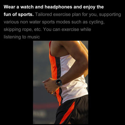 F36 1.46 inch TFT Color Screen 2 in 1 Bluetooth Earphone Smart Watch, Support Bluetooth Call / NFC