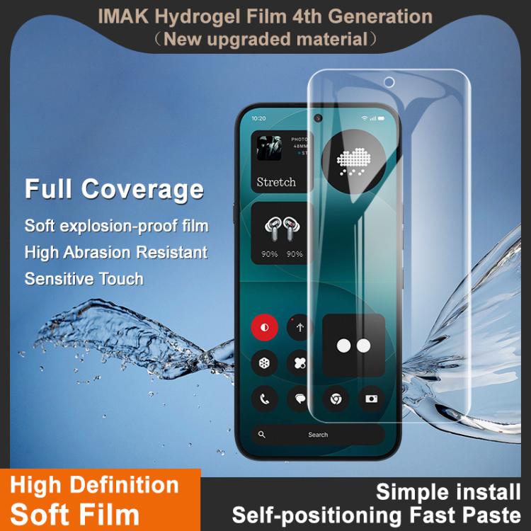 imak 4th Generation  Full Coverage Screen Hydrogel Film Protector, For Nothing Phone 4a Pro, For Nothing Phone 4a, For Nothing Phone 3a Lite, For Nothing Phone 3, For Nothing Phone 3a Pro / 3a