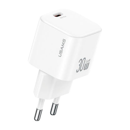 USAMS CC262 30W GaN USB-C / Type-C Port Mini Fast Charger, EU Plug
