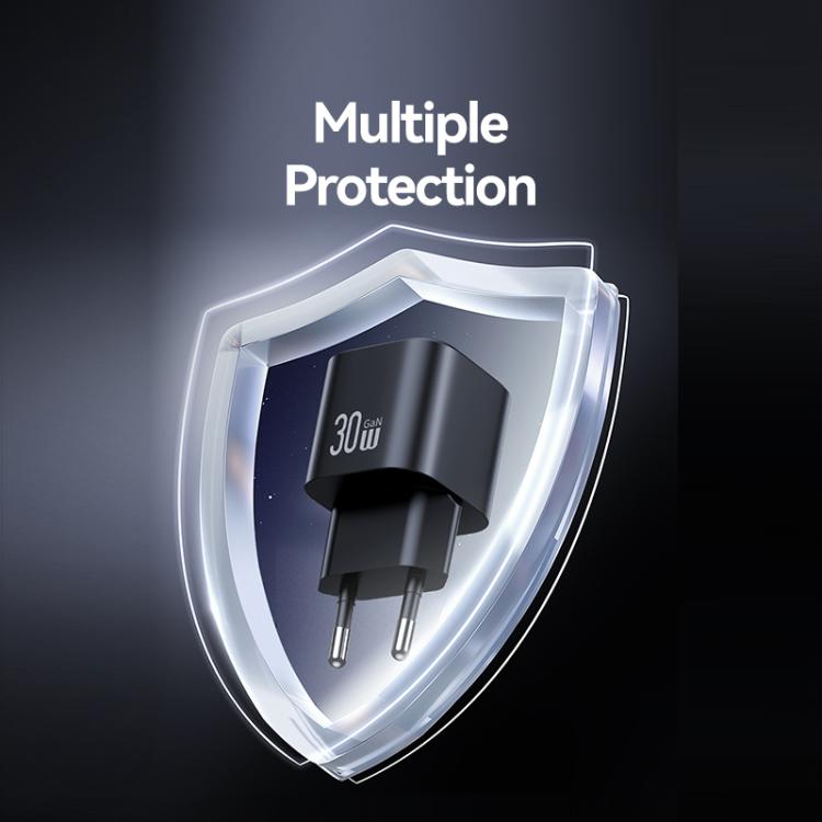 USAMS CC262 30W GaN USB-C / Type-C Port Mini Fast Charger, EU Plug