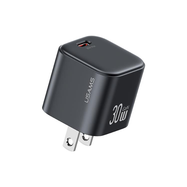 USAMS CC269 30W GaN USB-C / Type-C Port Mini Fast Charger, US Plug