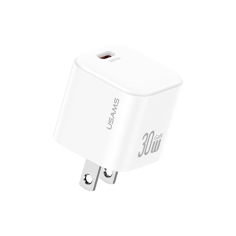 USAMS CC269 30W GaN USB-C / Type-C Port Mini Fast Charger, US Plug