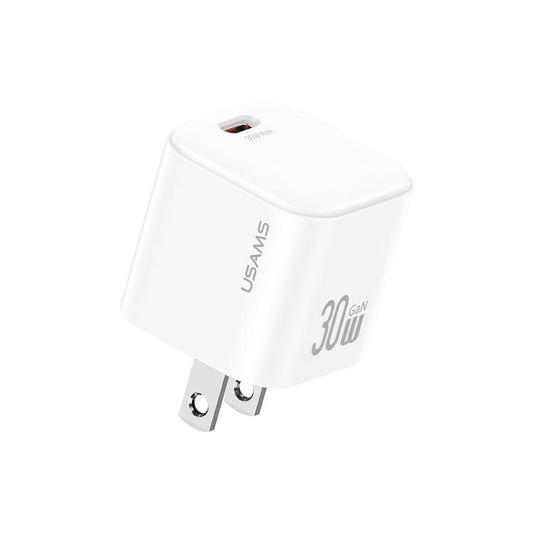 USAMS CC269 30W GaN USB-C / Type-C Port Mini Fast Charger, US Plug