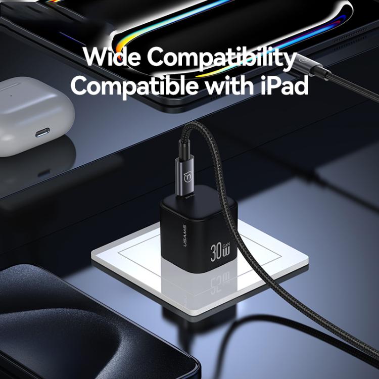 USAMS CC269 30W GaN USB-C / Type-C Port Mini Fast Charger, US Plug
