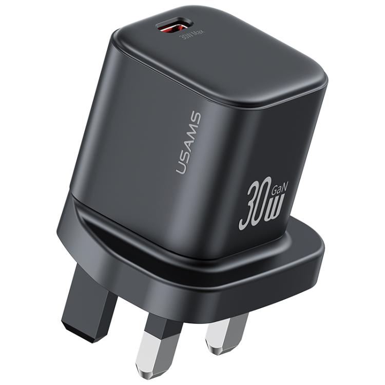 USAMS CC276 30W GaN USB-C / Type-C Port Mini Fast Charger, UK Plug