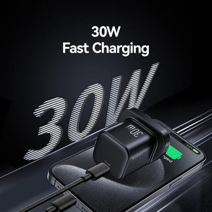 USAMS CC276 30W GaN USB-C / Type-C Port Mini Fast Charger, UK Plug