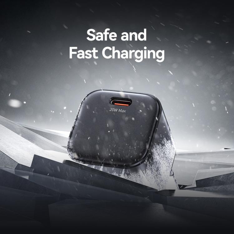USAMS CC267 20W GaN USB-C / Type-C Port Mini Fast Charger, US Plug