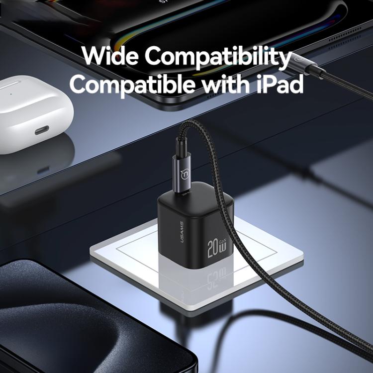 USAMS CC267 20W GaN USB-C / Type-C Port Mini Fast Charger, US Plug