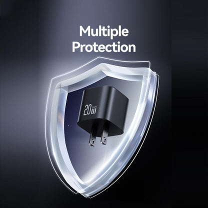 USAMS CC267 20W GaN USB-C / Type-C Port Mini Fast Charger, US Plug