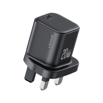 USAMS CC274 20W GaN USB-C / Type-C Port Mini Fast Charger, UK Plug