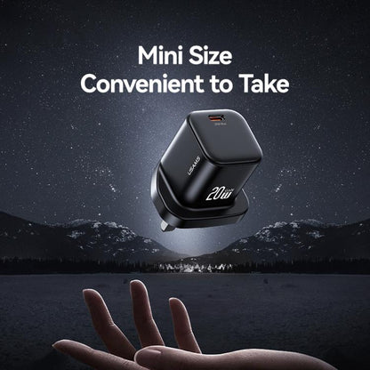 USAMS CC274 20W GaN USB-C / Type-C Port Mini Fast Charger, UK Plug