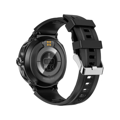 D13 Écouteurs Bluetooth 2 en 1 Montre connectée avec fonction d'appel, supporte les appels Bluetooth / NFC / surveillance de la santé, bracelet en silicone, bracelet en acier à 3 perles, bracelet en acier milanais