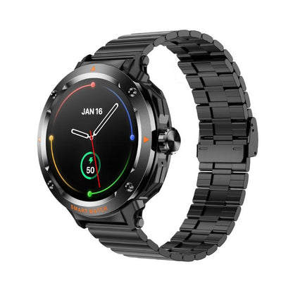 D13 Écouteurs Bluetooth 2 en 1 Montre connectée avec fonction d'appel, supporte les appels Bluetooth / NFC / surveillance de la santé, bracelet en silicone, bracelet en acier à 3 perles, bracelet en acier milanais