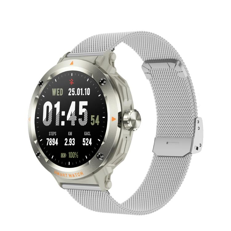 D13 Écouteurs Bluetooth 2 en 1 Montre connectée avec fonction d'appel, supporte les appels Bluetooth / NFC / surveillance de la santé, bracelet en silicone, bracelet en acier à 3 perles, bracelet en acier milanais