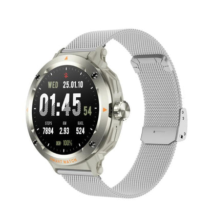 D13 Écouteurs Bluetooth 2 en 1 Montre connectée avec fonction d'appel, supporte les appels Bluetooth / NFC / surveillance de la santé, bracelet en silicone, bracelet en acier à 3 perles, bracelet en acier milanais
