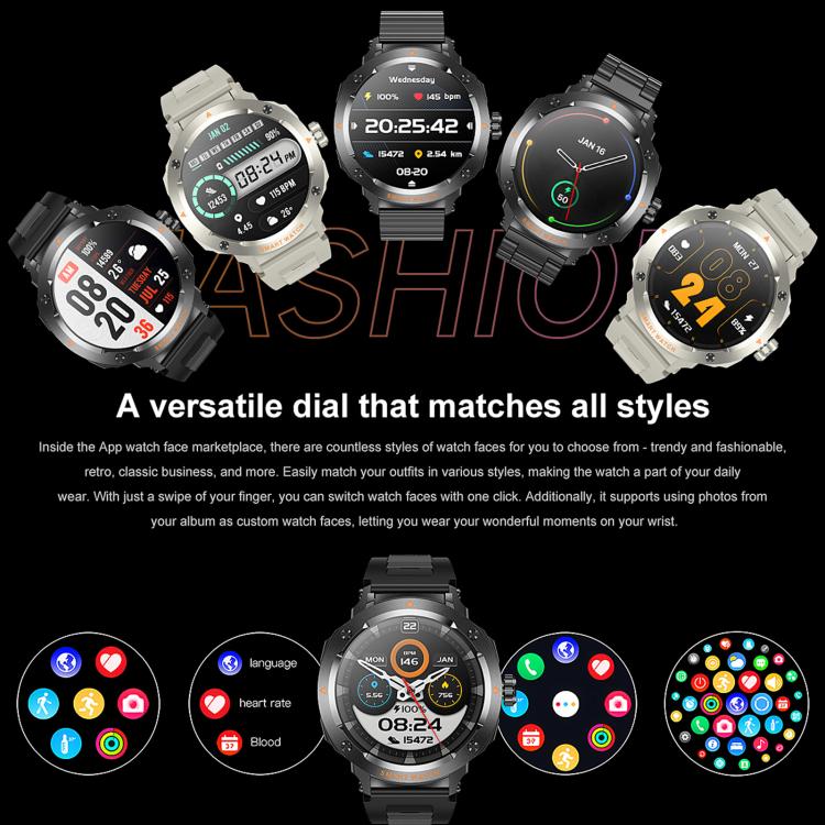 D13 Écouteurs Bluetooth 2 en 1 Montre connectée avec fonction d'appel, supporte les appels Bluetooth / NFC / surveillance de la santé, bracelet en silicone, bracelet en acier à 3 perles, bracelet en acier milanais