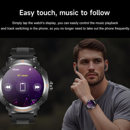 D13 Écouteurs Bluetooth 2 en 1 Montre connectée avec fonction d'appel, supporte les appels Bluetooth / NFC / surveillance de la santé, bracelet en silicone, bracelet en acier à 3 perles, bracelet en acier milanais