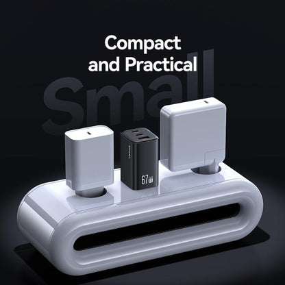 USAMS CC272 67W GaN USB and Dual Type-C Three-Port Fast Charger, US Plug