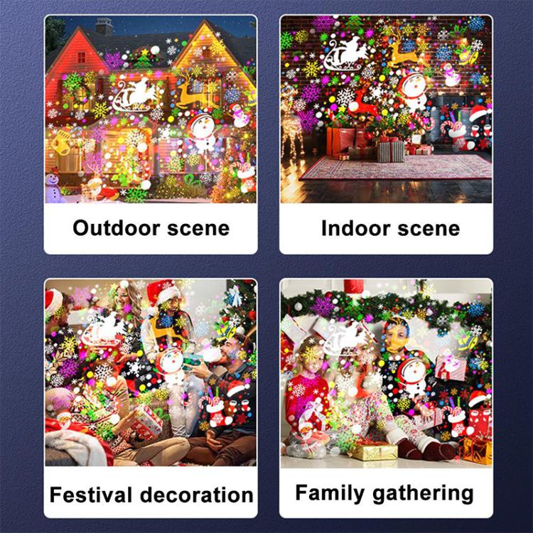 Snowflake Projection Lamp Film Pattern Holiday Atmosphere Light, Snowflake