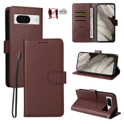 Litchi Texture RFID Blocking 3-Card Wallet Leather Phone Case, For Google Pixel 11 Pro XL, For Google Pixel 11 / Pixel 11 Pro, For Google Pixel 10a, For Google Pixel 9 Pro XL / 10 Pro XL, For Google Pixel 9 / 9 Pro / 10 / 10 Pro, For Google Pixel 9a   ...